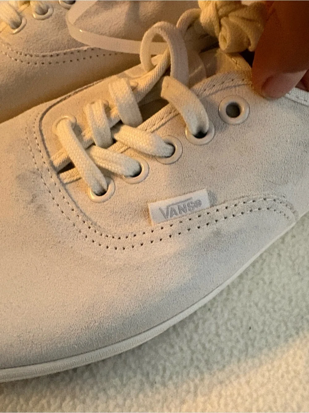 Vans Classic Low-Top Canvas Sneakers in Off-White